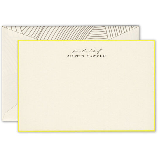 Lido Ecru Bordered Correspondence Cards
